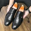 Men's Fashion Monk Shoes Munk Shoes Formal Business Leather Shoes Dress Shoes Brother Shoes Social Zapatos De Hombre Elegantes