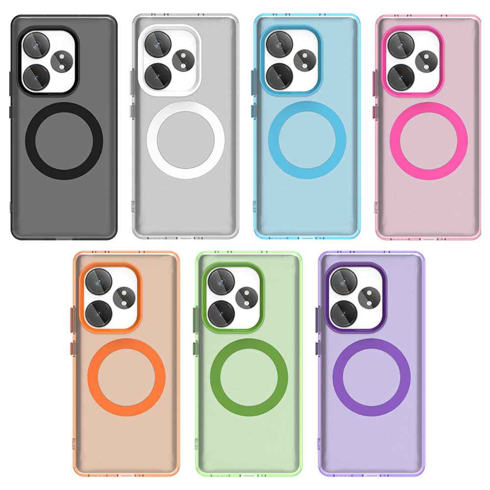 Magsafe Matte Phone Case For Realme GT6 (Global) Magnetic Wireless Charging For Realme GT 6T Neo6 Neo6 SE Shockproof Back Cover