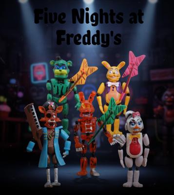 Фигурки Пять ночей у Фредди ФНАФ Five Nights at Freddy's аниматроники набор игрушек 5 шт 15-17.5 см
