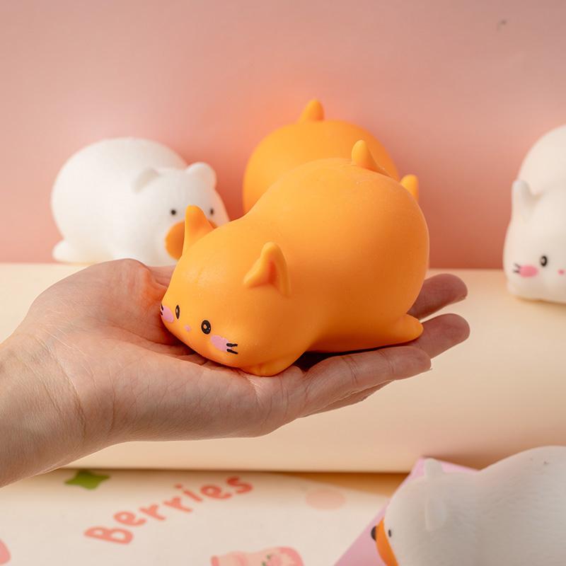 Cute Simulation Bear Squishy Fidget Toy Kawaii Cat Slow Rebound Stress Relief Sensory Squeeze Toy For Adults Kids Holiday Gifts