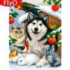 5D DIY алмазная живопись животное полная дрель подарок ручной работы искусство Алмазная мозаика Рождественский набор горный хрусталь собака украшение дома