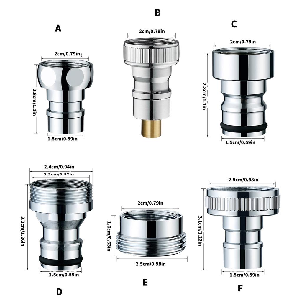 Многоцелевые латунные переходники для шлангов смесителей для кранов с различной резьбой, конструкции для легкой установки, для ежедневного использования