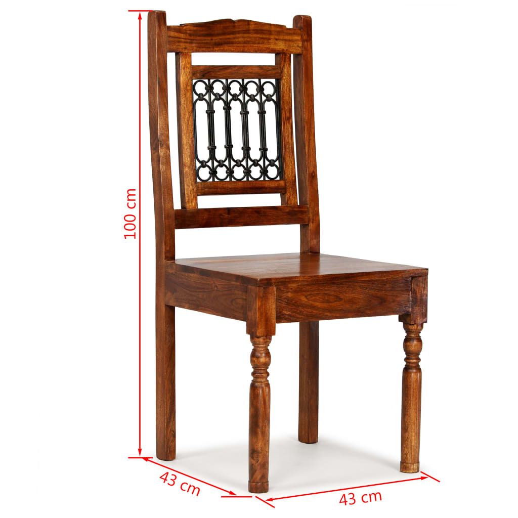 Dining Chairs 4 pcs Solid Wood Classic Design