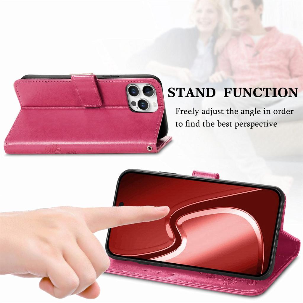 Leather Wallet Flip Case for Huawei Nova 15 14 13 12 12S 11 9 Ultra Pro SE Y72 Y63 Y73 9 Embossed Clover Floral Design