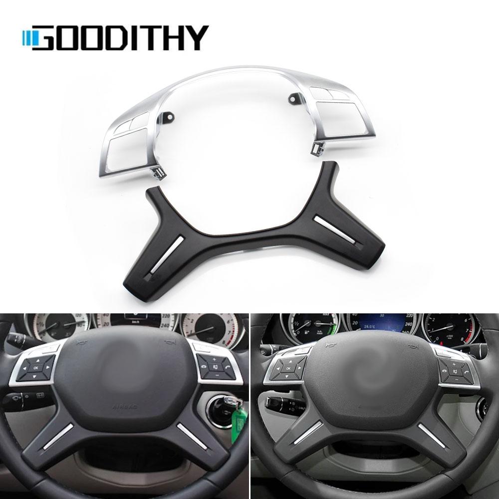 LHD RHD Car Steering Wheel Cover Chrome Trim Panel Replacement For BENZ C E M ML GL GLS G Class W204 W212 W166 W463 A0994640513