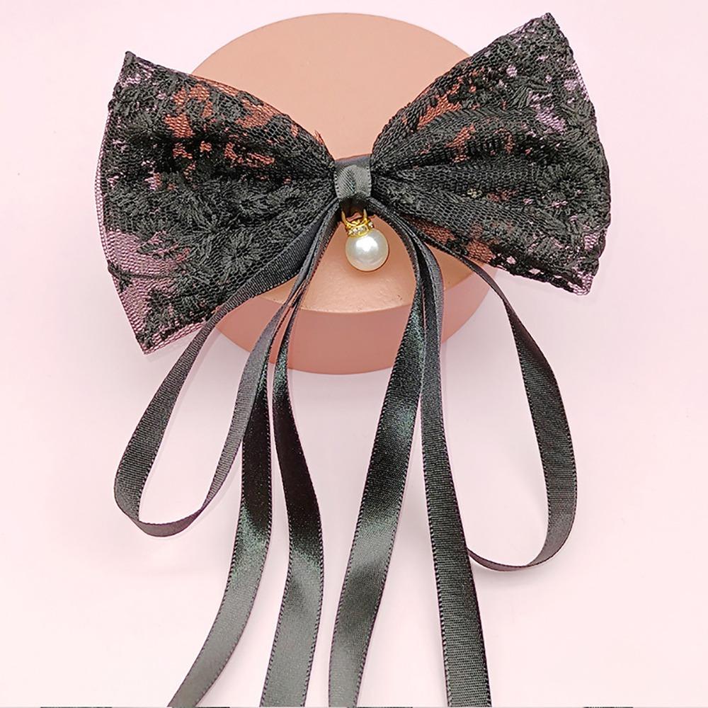 Korean Style Bowknot Hair Clips Lace Girls Headwear Elegant Bowknot Barrette Girls