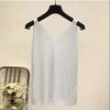 Summer Women's Ice Silk Diamond Camisole  Loose Sleeveless V-neck Bottoming Shirt Tank Crop Tops