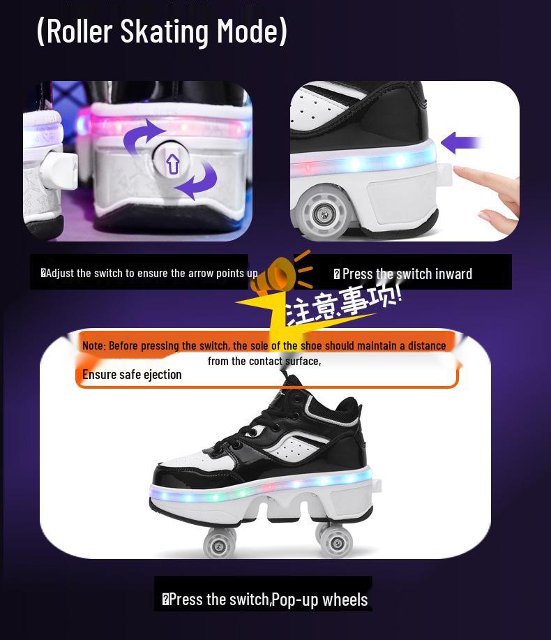Zhang Guowei Style Adult & Kids 4-Wheel Roller Skates: Walkable & Skatable