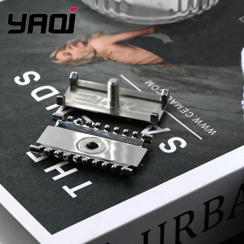 YAQI 1.50 OC Sentinel Ssp Safety Razor Head for Men 316 Stainless Steel Polished Finish with 1.5mm Blade Gap