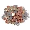 50 Pcs Electroplated CCB Metallic Peach Heart Beads for Jewelry DIY and Bracelet Spacers