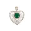 Green Onyx Gemstone 925 Sterling Silver Jewelry Handcrafted Wedding Pendant 1.4" CP-15-17