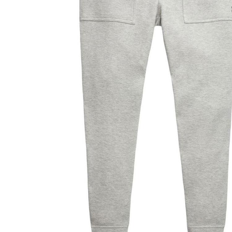 Polo Ralph Lauren SS24 Solid Color Side Pocket Drawstring Knit Sports Pants Men Bottoms Light-Gray 710900842-006