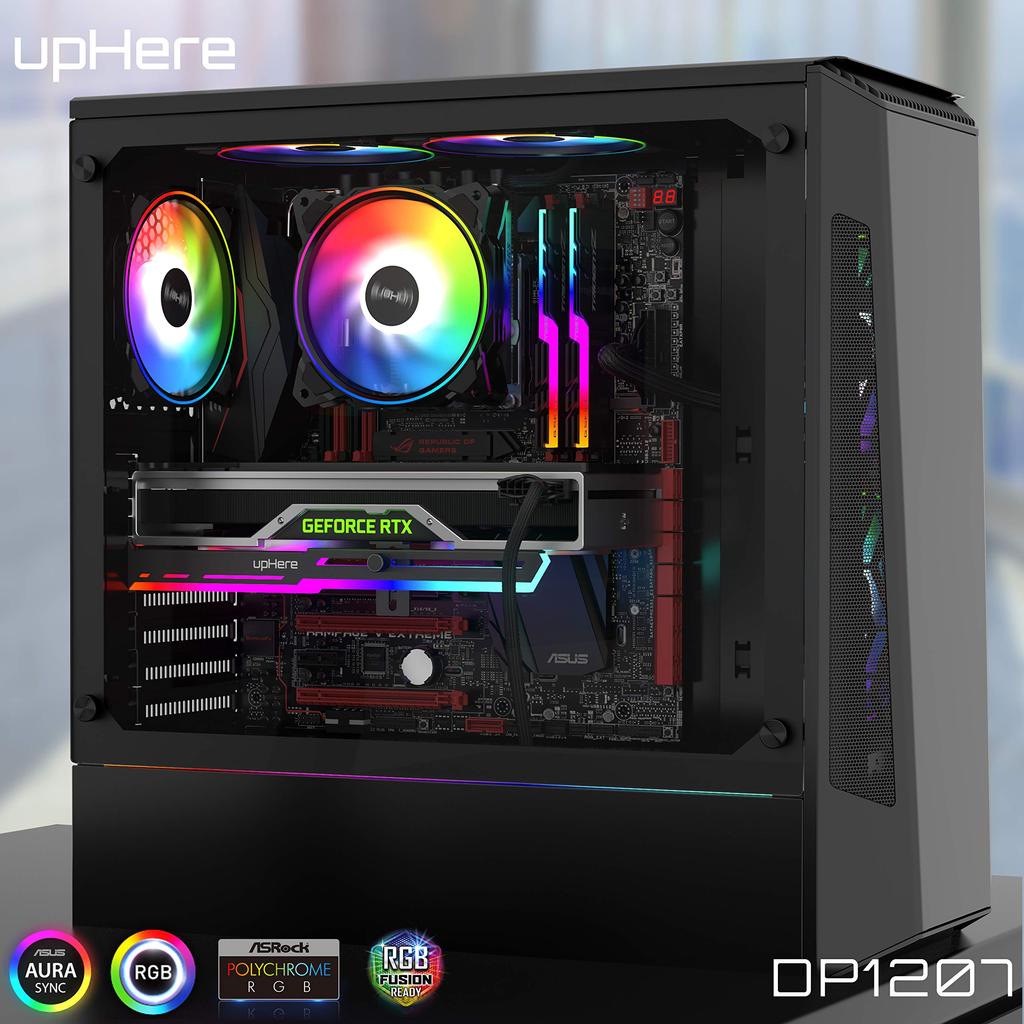upHere RGB PC Case Fan 120mm 3-PIN Connector RGB Synchronization Fan 5V 3-PIN ARGB Motherboard Set of 5