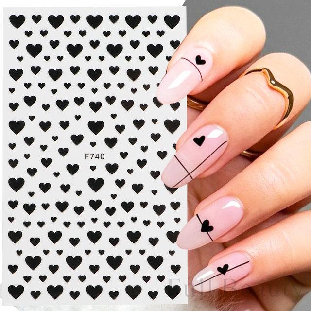 Nail Art Stickers, Romantic Valentine'S Day Love Cartoon Panda Love Adhesive Nail Stickers