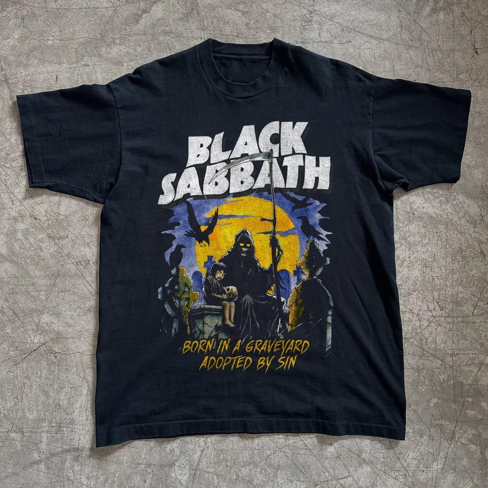 Редкая футболка Black Sabbath, Унисекс черная футболка, Размер S-5XL Унисекс футболка