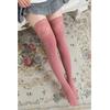 Women Lace Trim Thigh High Over The Knee Socks Long Cotton Warm Stockings