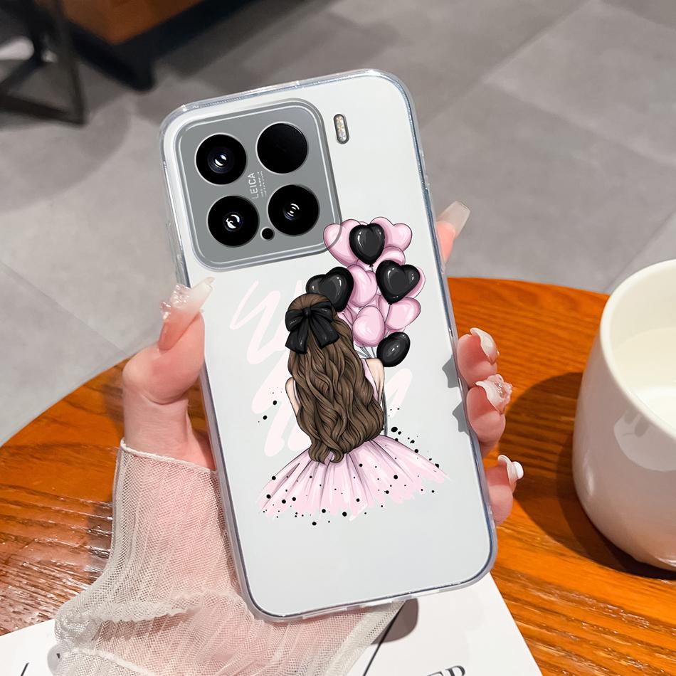 Чехол 'Цветы для отдыха' для Xiaomi 15 Pro, Прозрачные чехлы для телефона, Цветная мягкая задняя крышка для Xiaomi15 15Pro, Силиконовый противоударный корпус