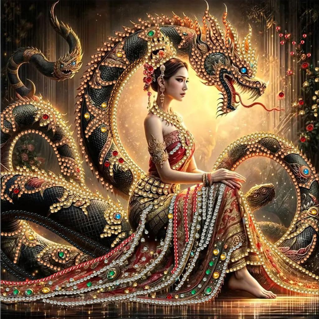 Алмазная мозаика, Алмазная мозаика специальной формы, Набор материалов для ручной работы (наклейки) 30 * 30 Алмазные наклейки Декоративная картина своими руками Трансграничный