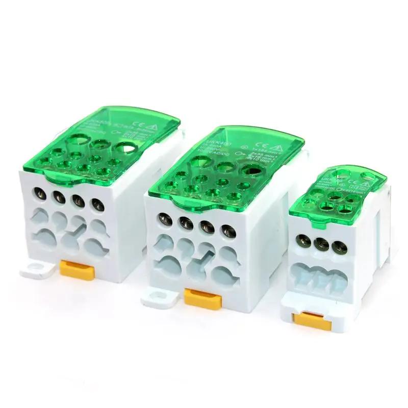 Electric Split Din Rail Terminal Block Junction Box Power Wire Electrical Connector UKK80A 125A 160A 250A 400A 500A