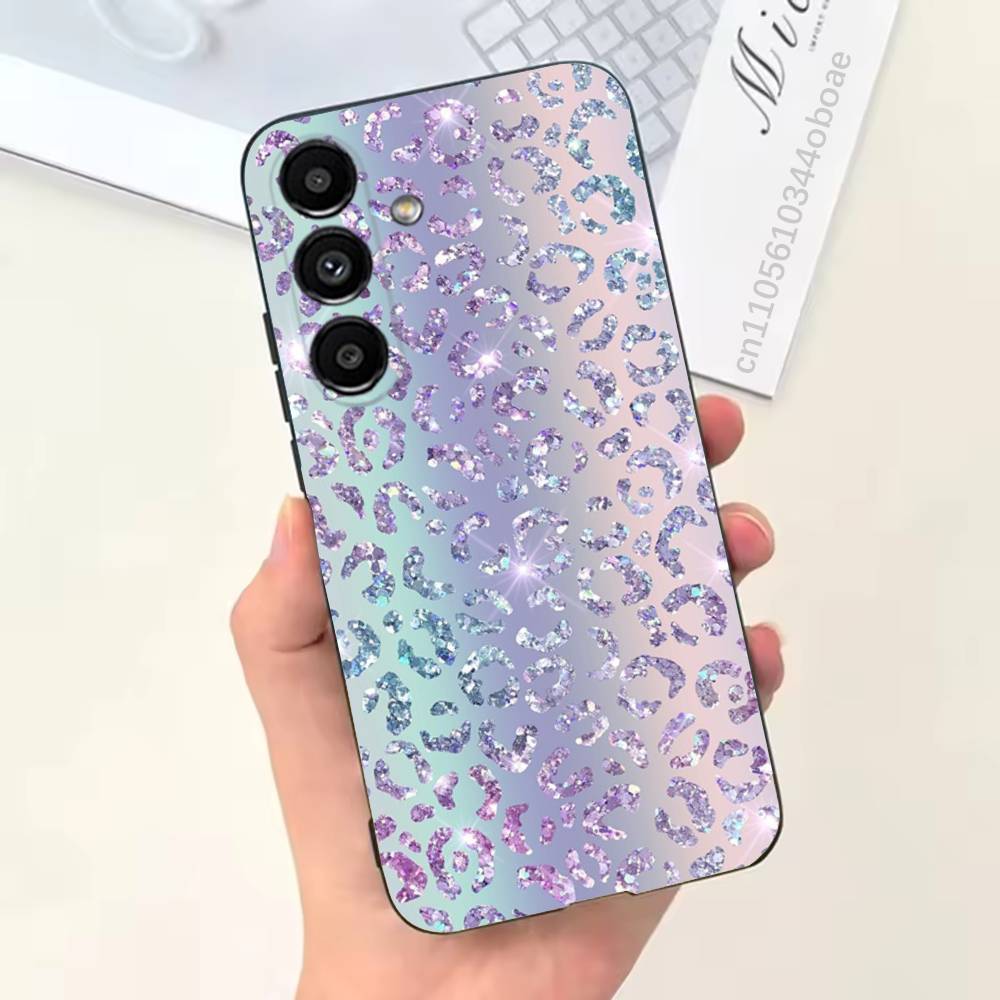Модный чехол для телефона с леопардовым принтом для Samsung S25,24,21,22,23,20,S30,Ultra,Plus, Fe,5G Силиконовый чехол