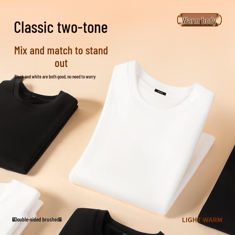 MINISO Мужская термофутболка с длинным рукавом и начесом