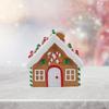 Рождественский пряничный домик украшение ручная роспись миниатюрная деревня смола фигурка для