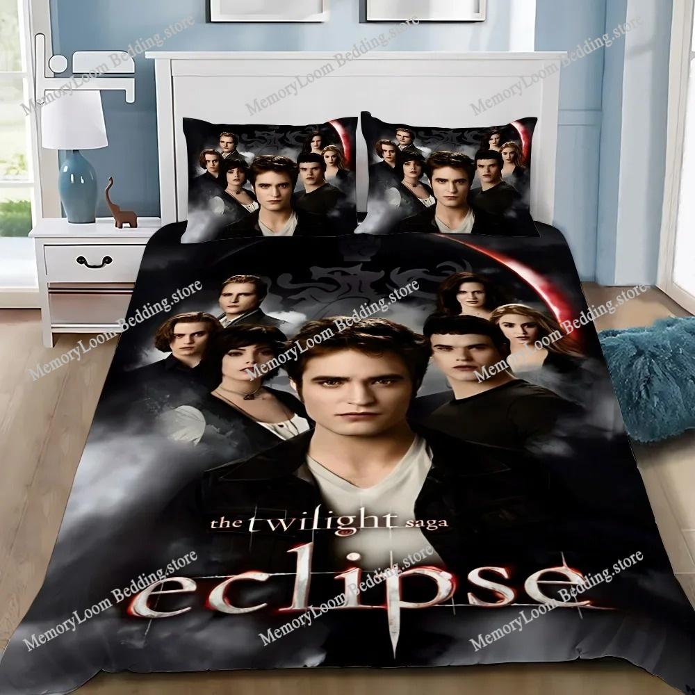 Популярный сериал Сумерки Эдвард Каллен Комплект постельного белья King Size Пододеяльник 3D-печать Уютный Мягкий Комплект простыней Взрослый Дом