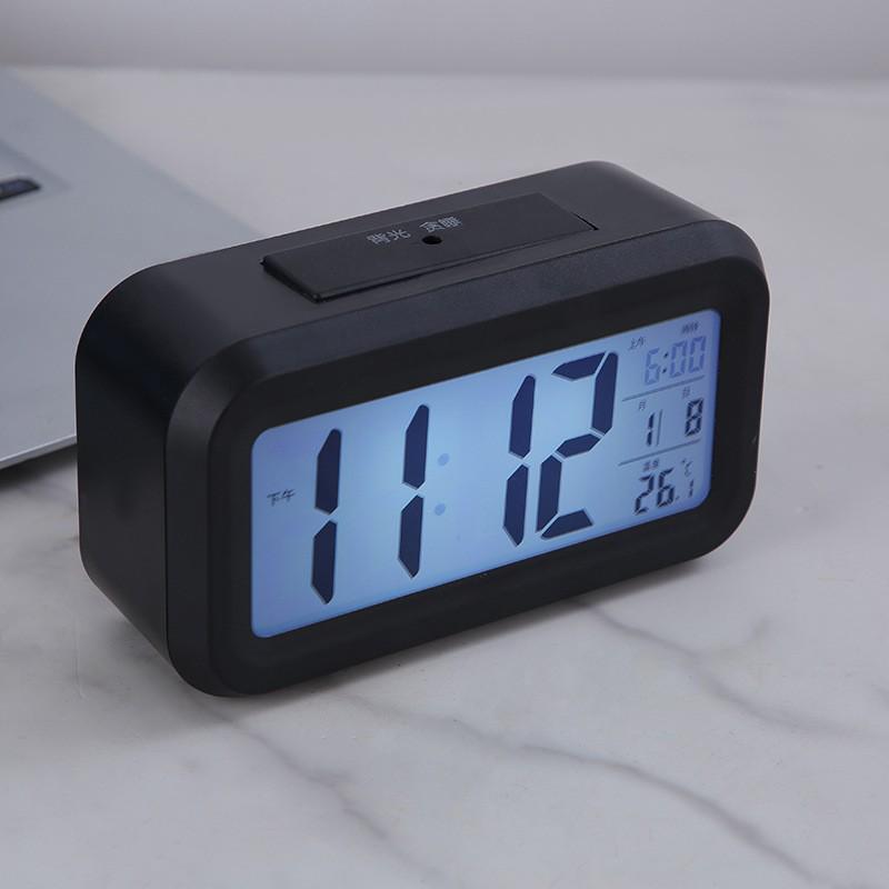 Photosensitive Luminous Student Desktop Alarm Clock with Voice Feature