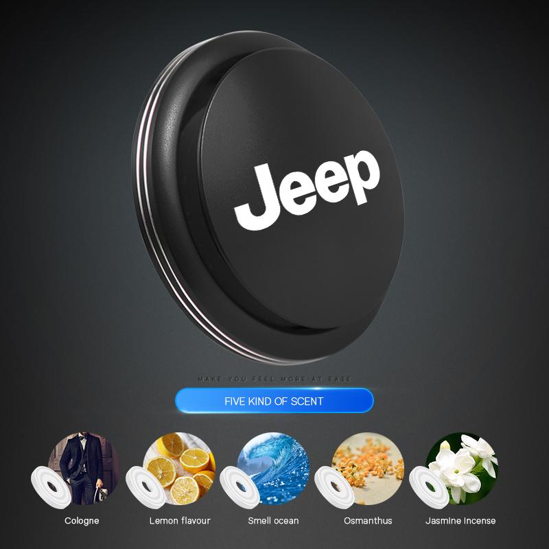 Car Air Freshener Solid Perfume Rotating Aromatherapy Decor For Jeep Grand Cherokee Wrangler JK Gladiator Compass Renegade Patri