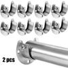 2PCS Stainless Steel Flange Seat Thick Furniture Hanger Rail Durable Round Tube Bracket