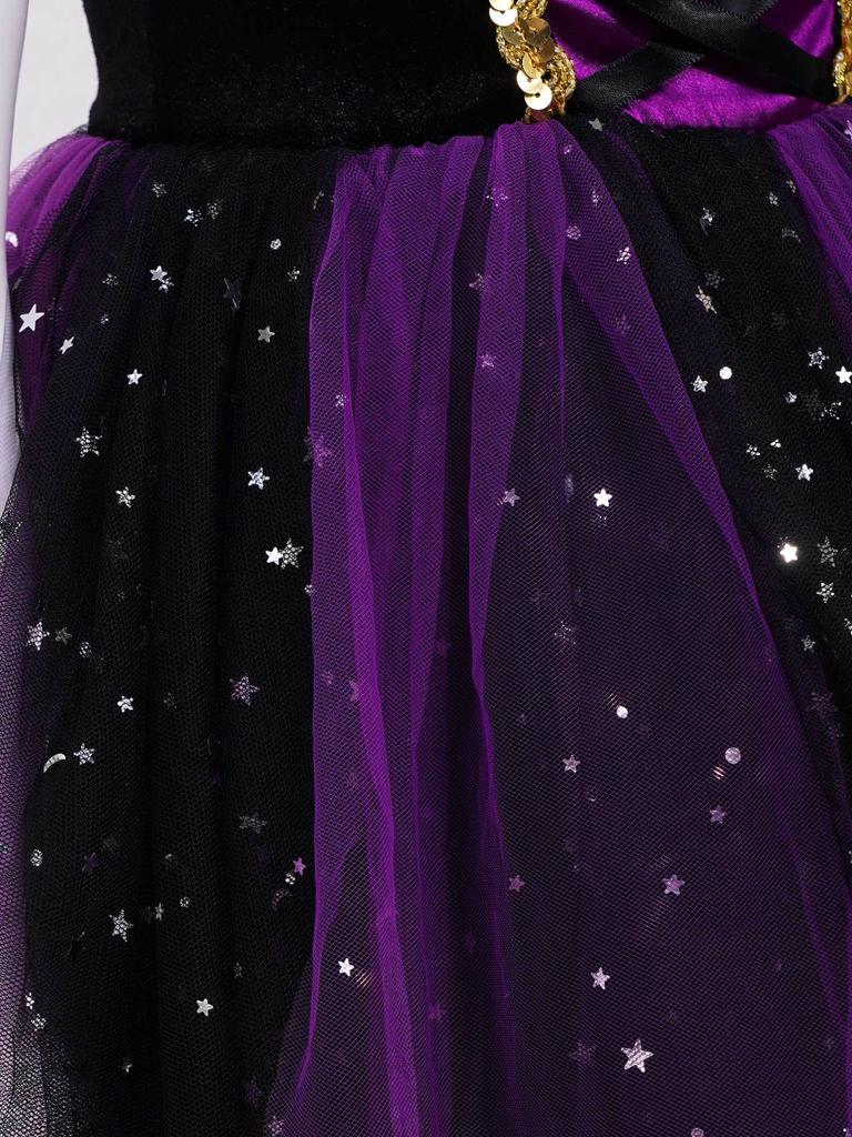 Детский костюм ведьмы для девочек, платье для косплея на Хэллоуин с остроконечной шляпой для карнавальной тематической вечеринки, нарядная одежда