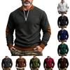 Men's Solid Color Half-Zip Sweatshirt Men's Sports Large Size Casual Sweatshirt
