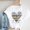 Tee Top Summer Fashion Women Print Tshirt O-neck Leopard Trend Lip Lady Female Clothing Casual Short Sleeve Graphic T-shirt