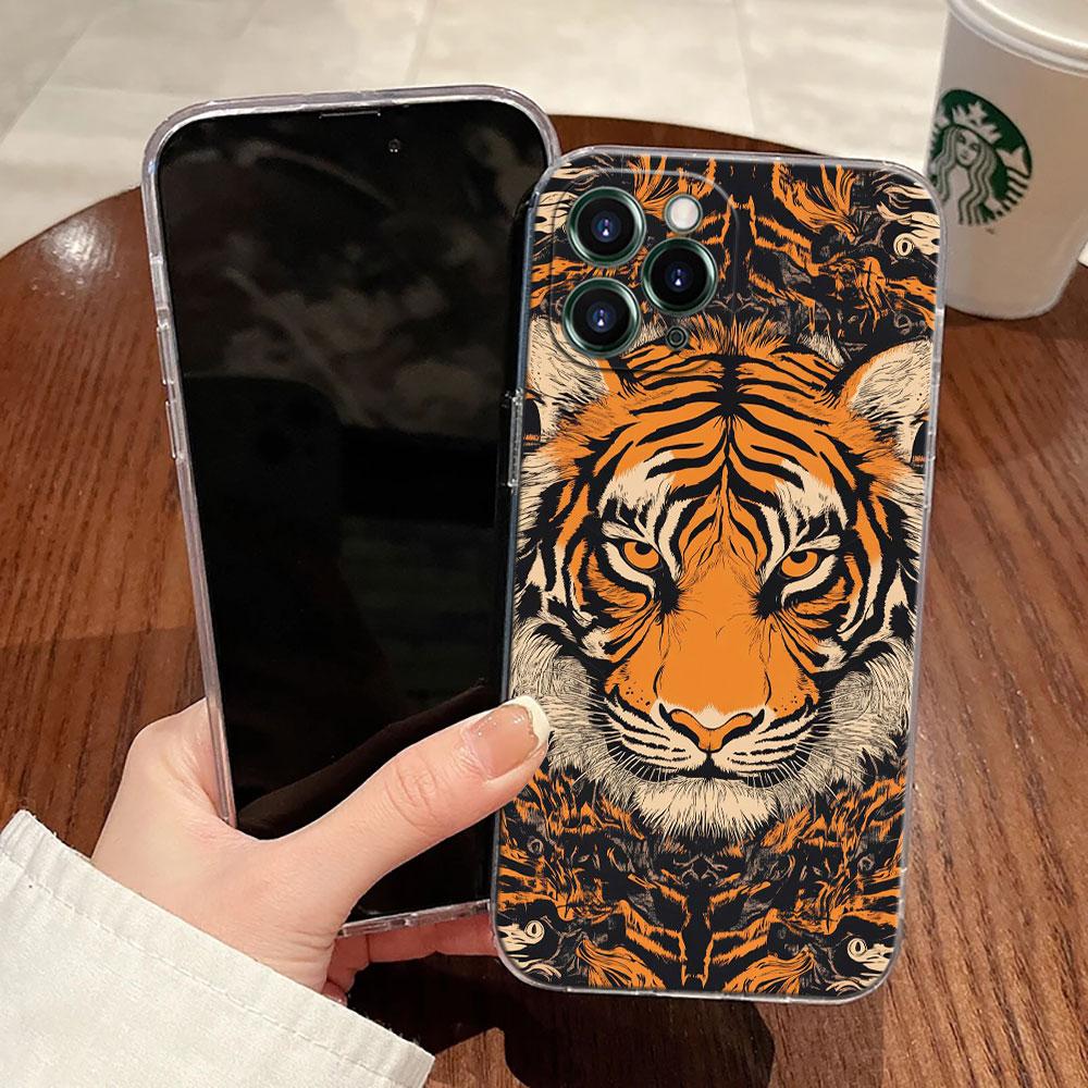 The Wolf Lion Cat Transparent Case For Apple iPhone 17 16 15 14 13 12 11 Pro Max Plus 16E 17Air 17Pro Phone Cover Silicone Funda