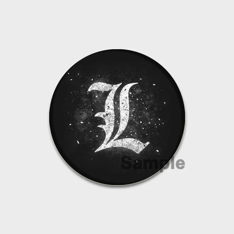 Эмалевые булавки 32/44/58MM в стиле японского аниме «Тетрадь смерти», круглая брошь, L Killer, Yagami Light, значок для косплея, рюкзаки, украшения, рождественские подарки