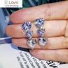 Delicate Women Heart Drop Earrings with Dazzling Zirconia Trendy Fashionable Design Dainty Female Wedding Jewelry Gift