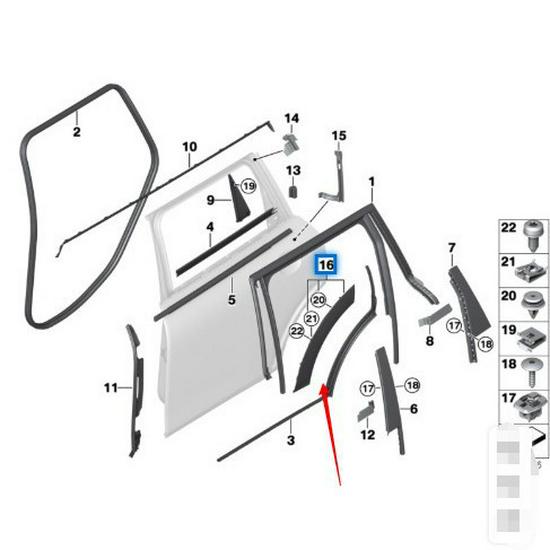 BMW MINI Clubman F54 Передняя и задняя накладка на фару 51777364483/51777364484
