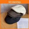 Fashion Color Solid Retro Leather Cap Women Autumn Spring Sunlight Protection