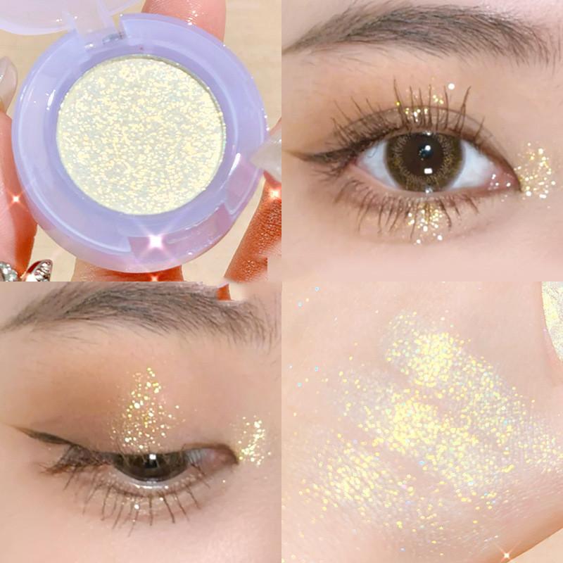 Космический ковбойский космический хайлайтер для глаз, блестящая монохромная палитра теней для век, мерцающая атласная палитра теней для макияжа, набор теней для век