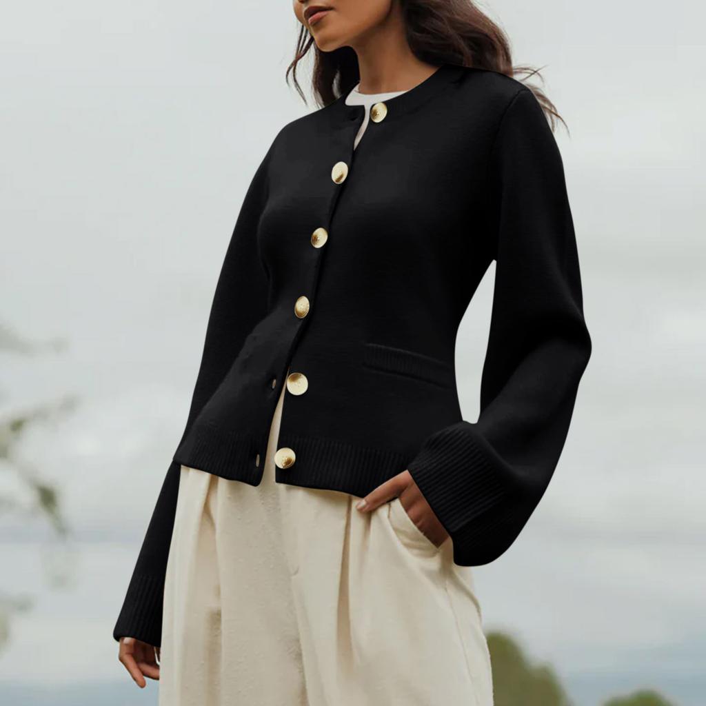 Женский кардиган Kate, свитера, повседневный, с длинным рукавом, с открытой передней частью, на пуговицах, МОДНЫЙ КАРДИГАН С ШИРОКИМ РУКАВОМ