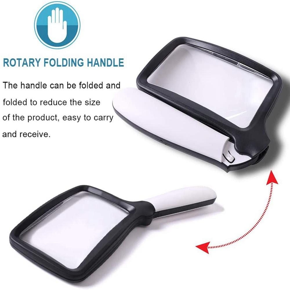 for Reading with 5 Led Lights Sewing Magnifier Optical Instrument LED Loupe Magnifying Glass
