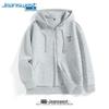 Jeanswest Men's Hooded Casual Sweatshirt Jacket