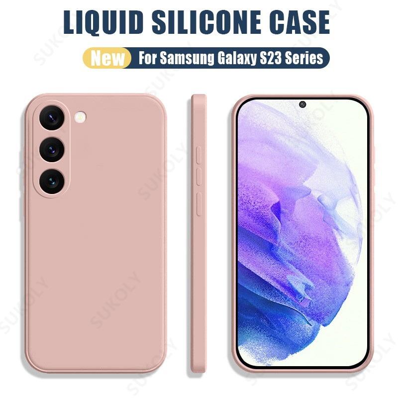 Для Samsung Galaxy S25 S23 S22 S24 Ultra S23 FE A53 A55 A54 A16 5G жидкий силиконовый мягкий чехол для Samsung S24 Plus чехол для телефона