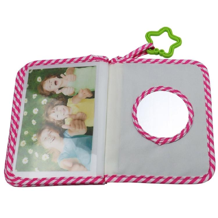 Альбом для фотографий «Первый год малыша» Мягкая тканевая фотокнига для записи особых воспоминаний с зеркальным элементом Подарок на детский праздник