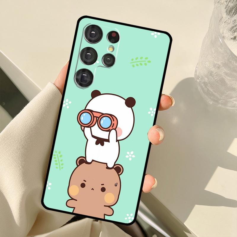 Peach And Goma Cats For Samsung Galaxy S21 S22 Ultra Note 20 S8 S9 S10 Plus Note 10 Plus S20 FE Phone Cover