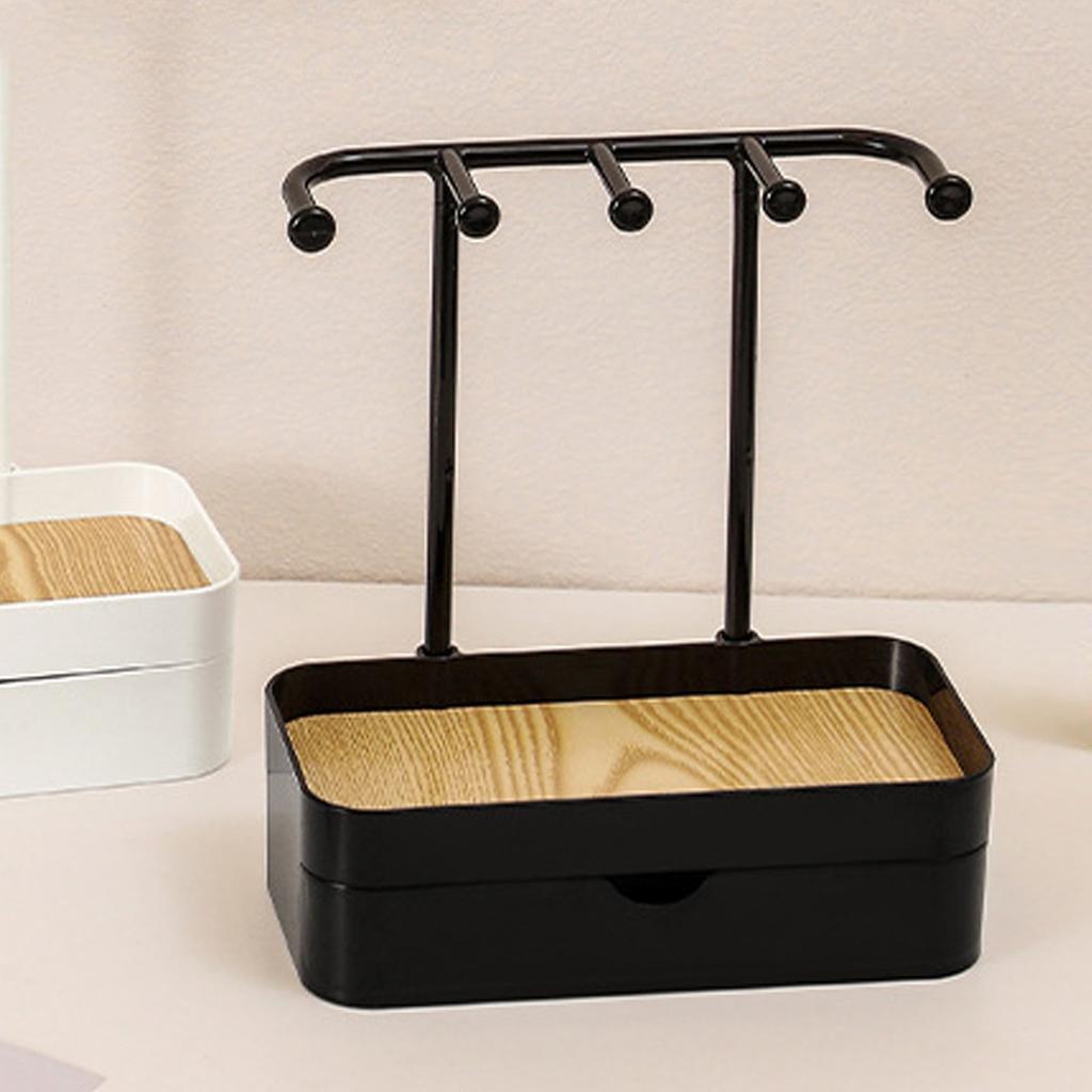 Jewelry   Double Layer Jewelry Drawer Storage Display Rack for Necklaces Bracelet Ear