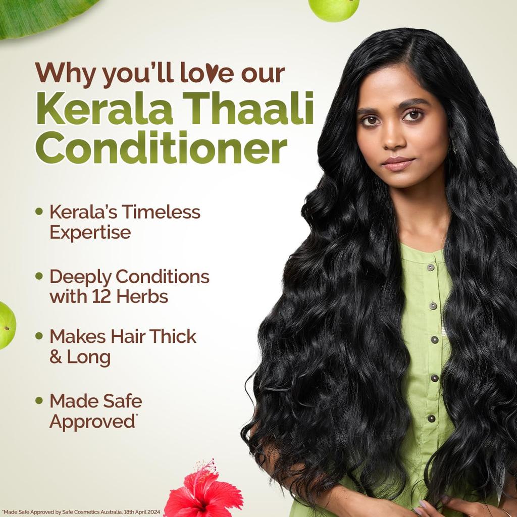 Mamaearth Kerala Thaali Conditioner 250 ml For Smooth Thick Long Hair With 12 Natural Herbs & Shiny Locks