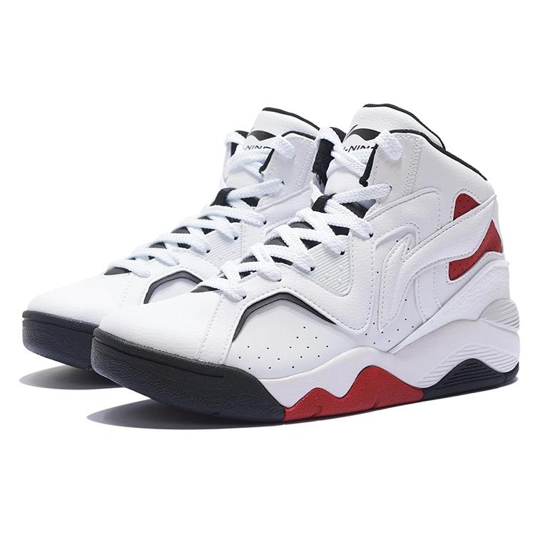 Li Ning Кожаные износостойкие дышащие износостойкие дышащие Высокие Винтажные Баскетбольные кроссовки Женские ABCS066-3