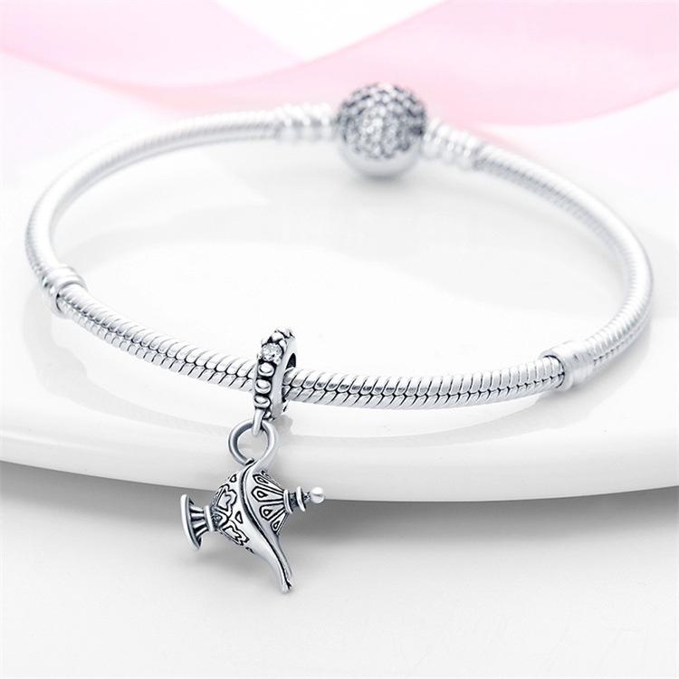 S925 Silver Personalized Fashion Flask Pendant DIY Handmade Jewelry Accessories Bracelet Beading Supplies