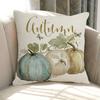 Fall Decor Pillow Cover Soft Wear Resistant Non-Fading Square Thanksgiving Pumpkin Farmhouse Pillowcase Cushion Cover
